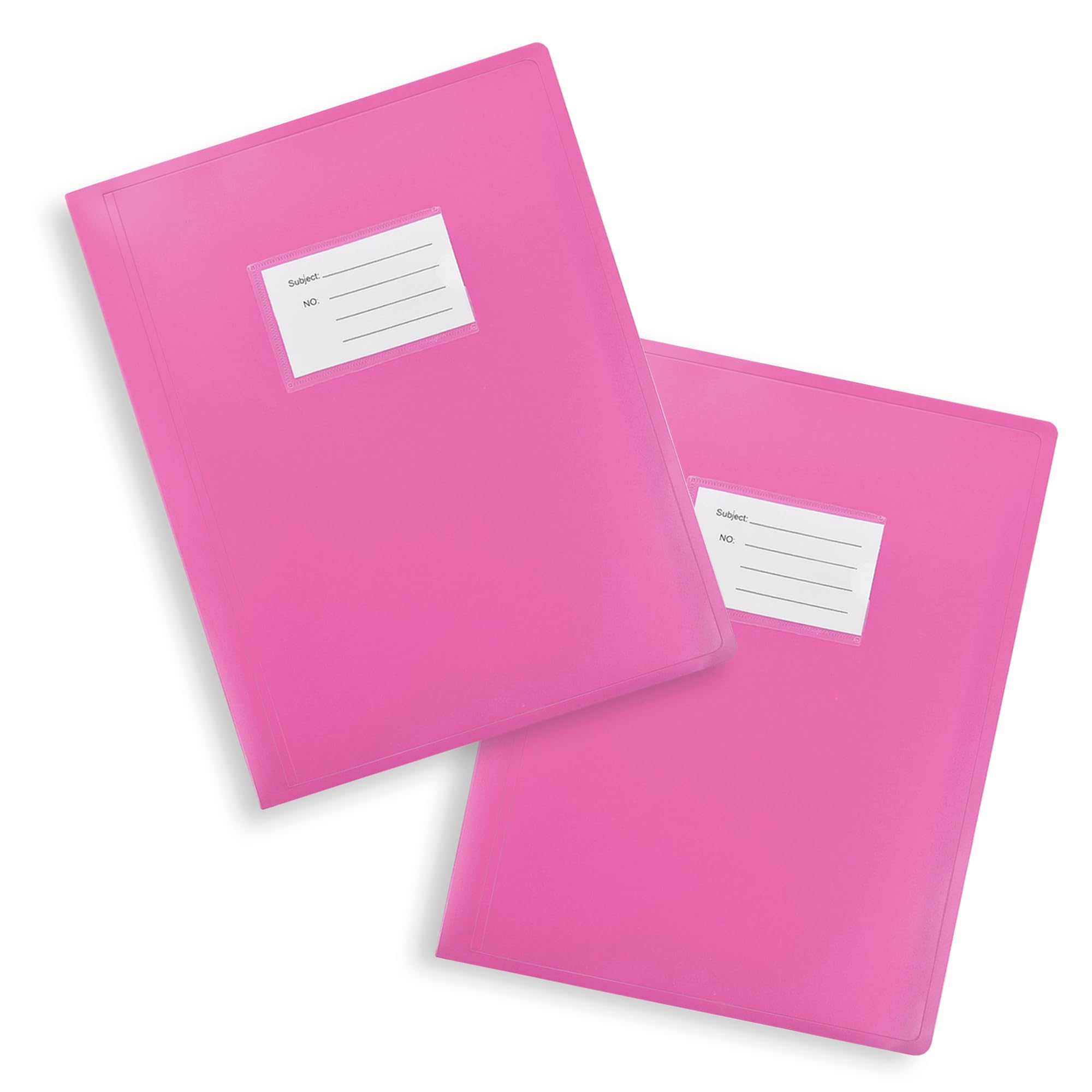 Premium Quality Display Book Folder for School, Filing, Storage, Interviews, CVS & Presentations, Assorted Colours, A4 Display Folder with 62 Pockets by Arpan (Pink - Pack of 2)
