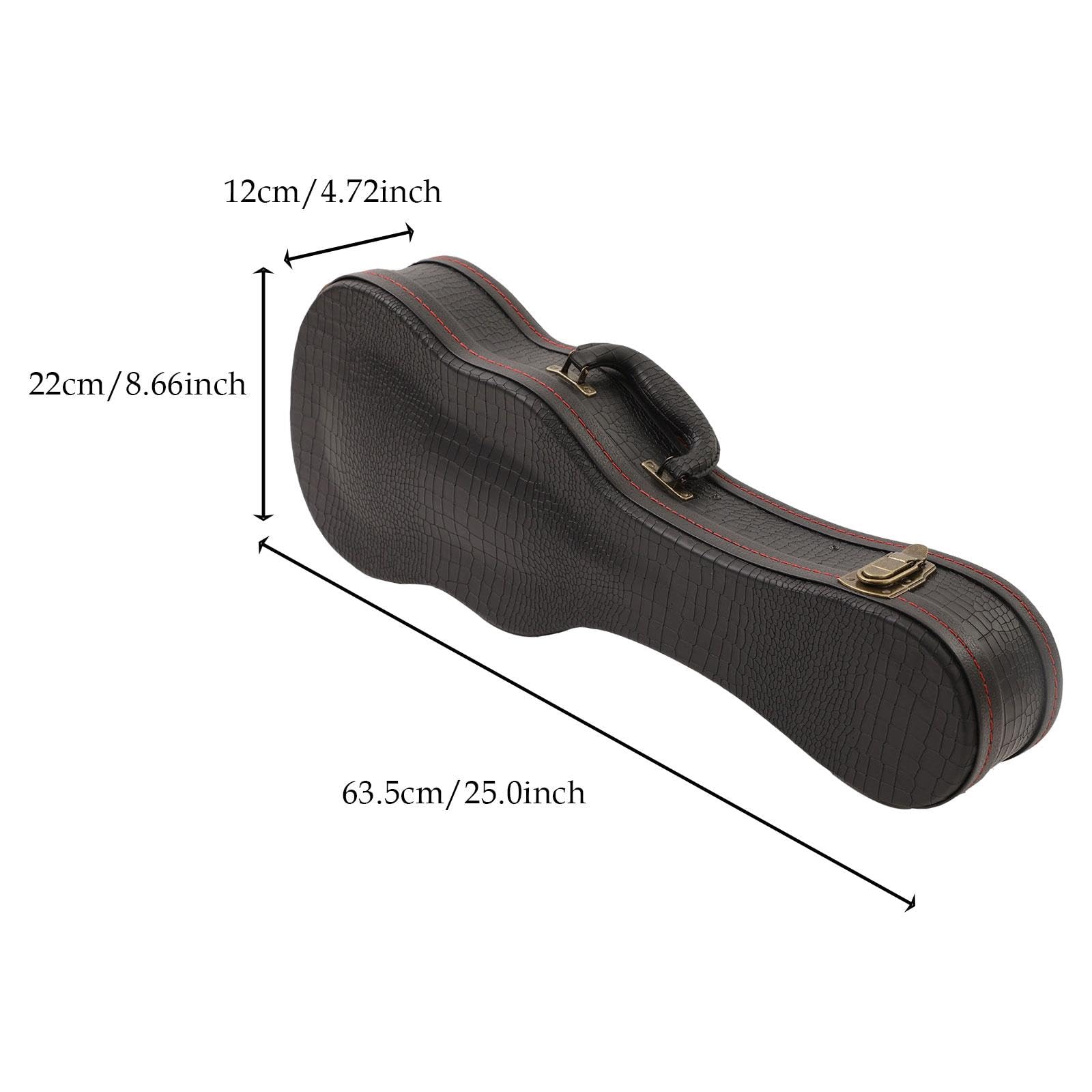 Ukulele Wasserdicht Aus Pu mit Praktischem Tragegriff Stabile Gitarrentasche Schutz Tragetasche für Ukulele Aufbewahrung für Reisen Out, Black 23inch