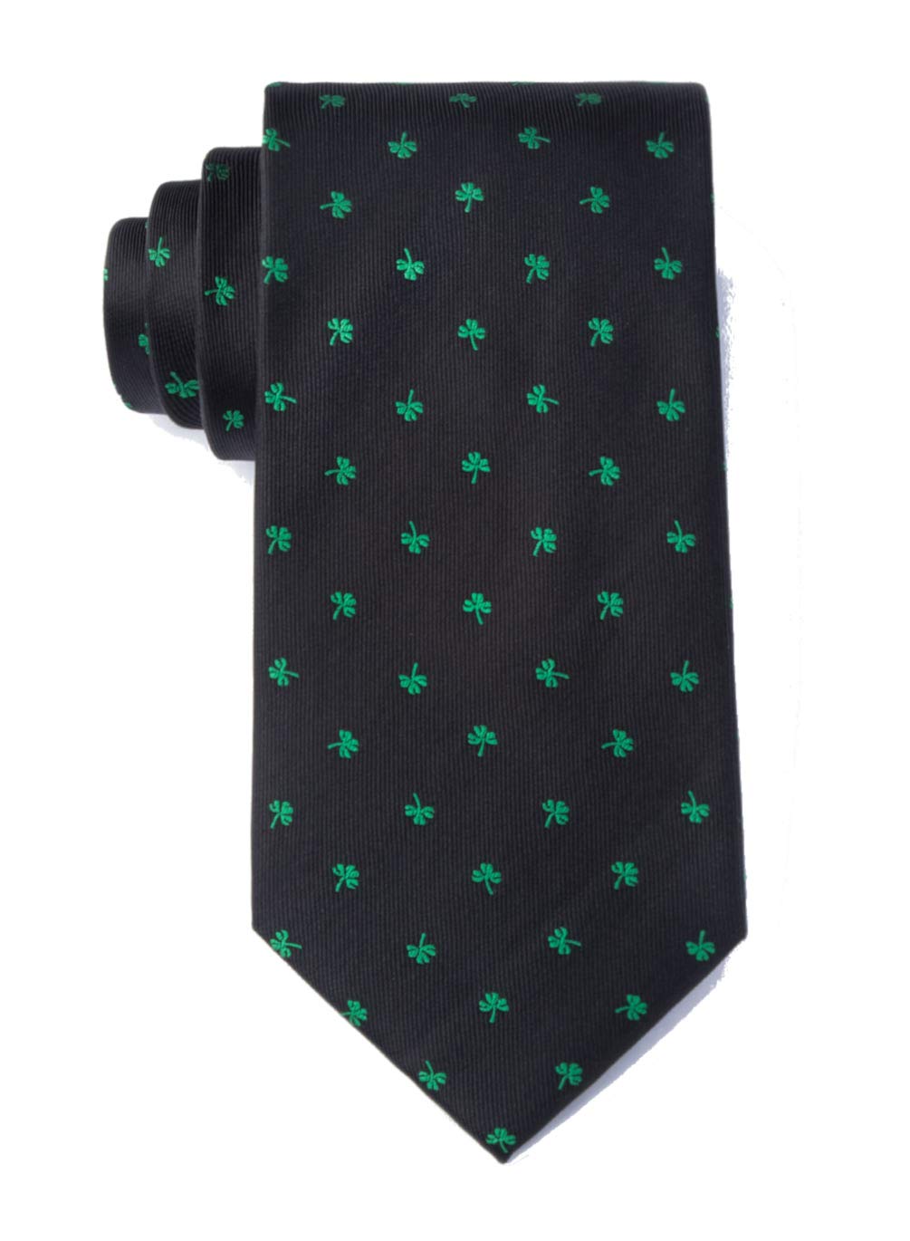 BHHJKK Men's Microfiber St Patrick's Irish Good Luck Shamrock Necktie Tie Neckwear