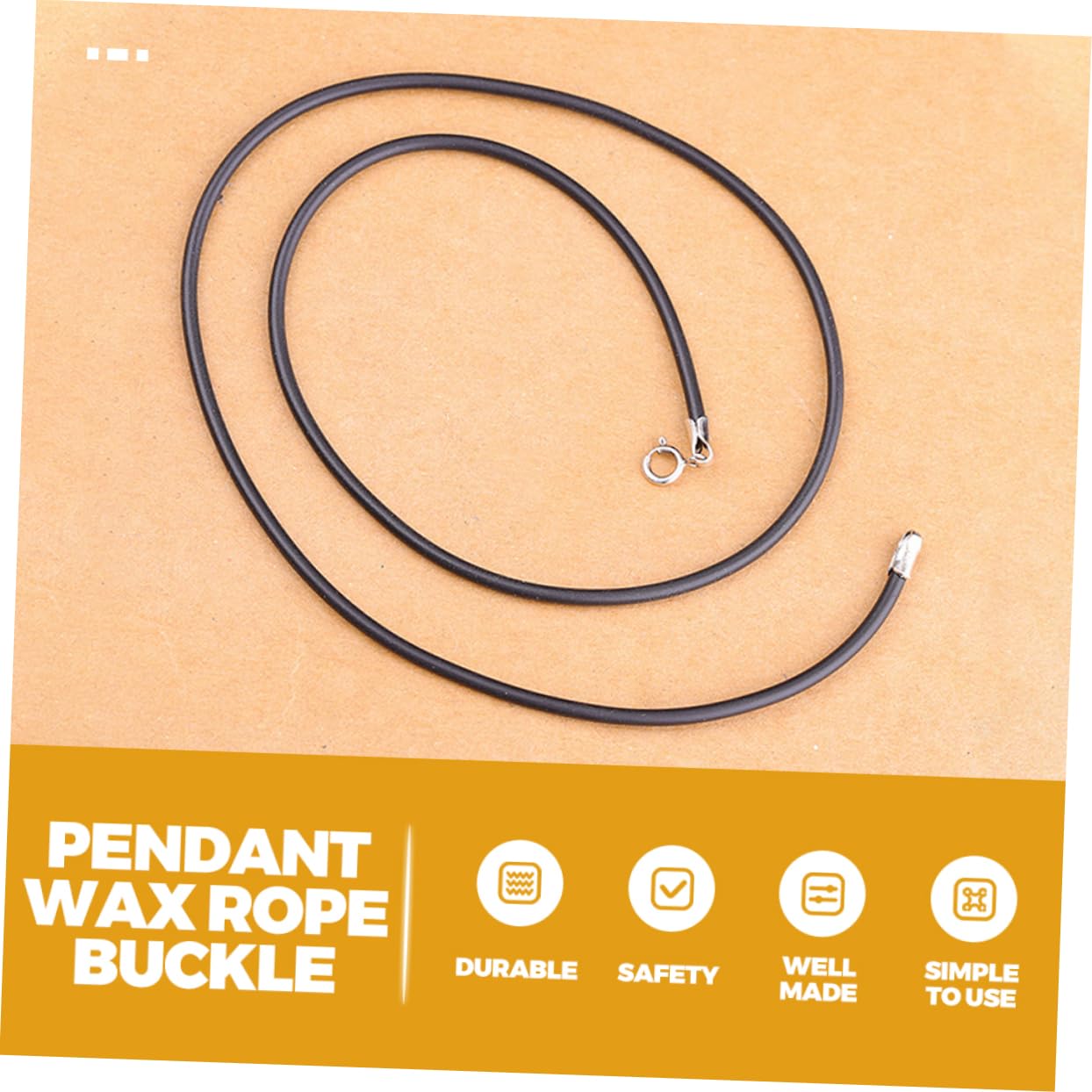 ARTIBETTER DIY Jewelry Cords Waxed Leather Necklace Cord Clasp Pendant Lanyard for DIY