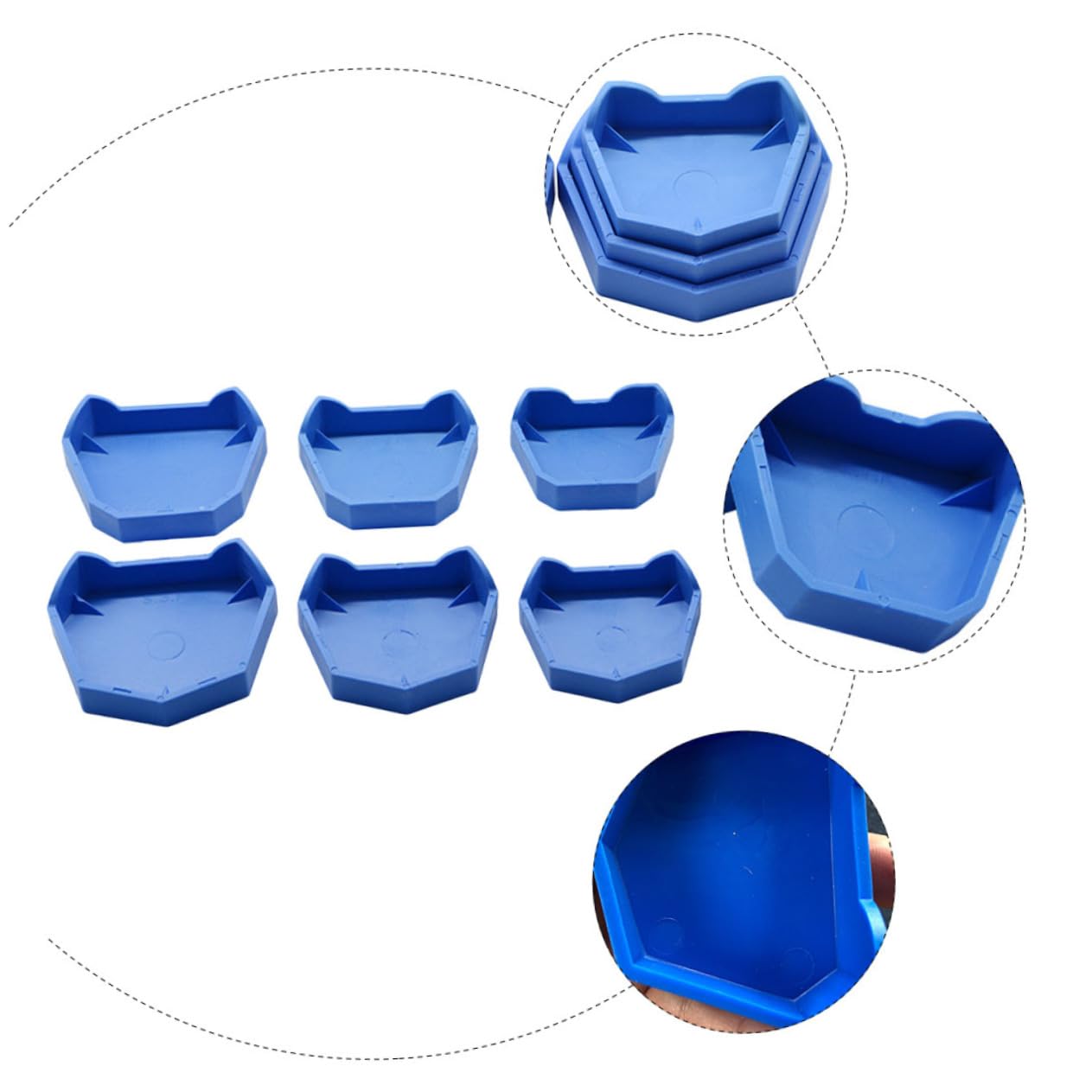 Cabilock 5 Set Base Per Dentali Regolabili Per Laboratori Odontoiatrici Facili Da Usare E Separare Design Per Maggiore 6 Pezzi*5