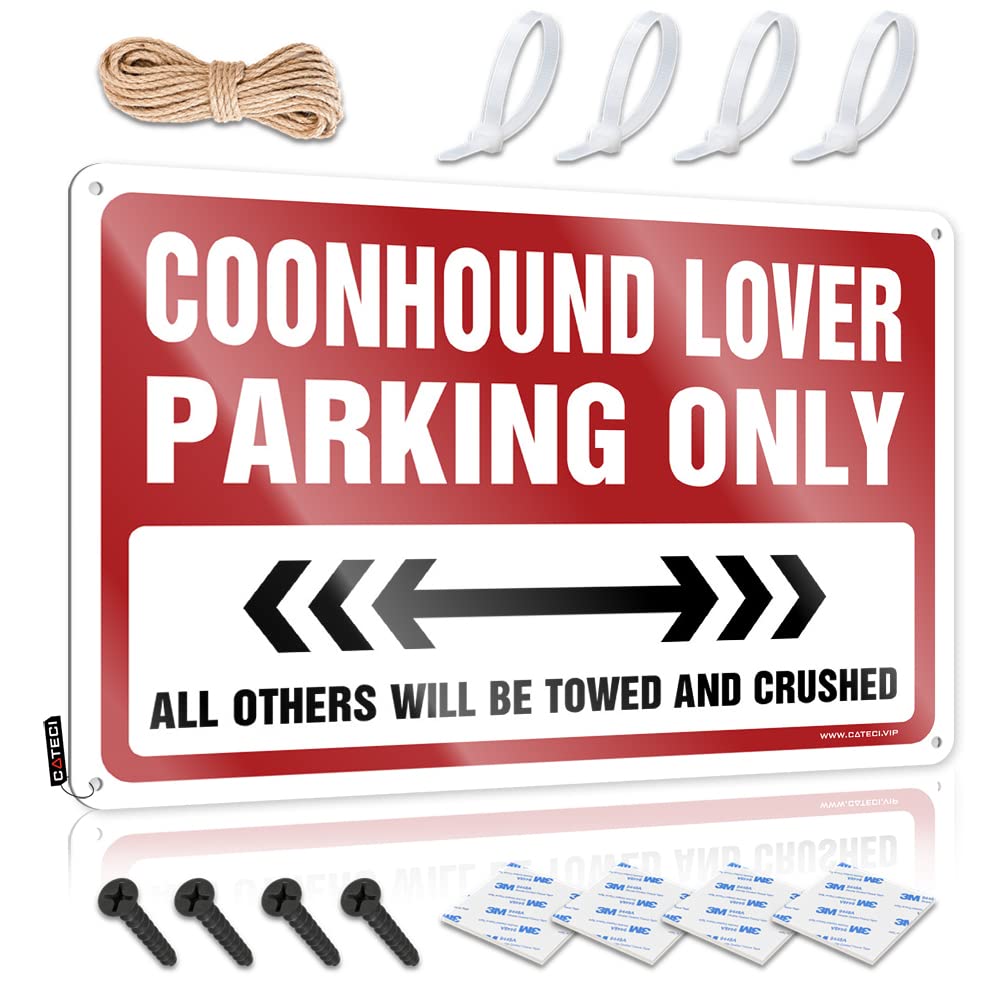 Farmhouse Signs Fun Quality Coonhound Lover Parking Only For House - Best Customizable(30X40CM)