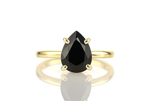 Onyx Ring Jewelry - Black Onyx in 14K Gold - Artisanal Handmade Ring for Women - Elegant Statement or Everyday Accessory