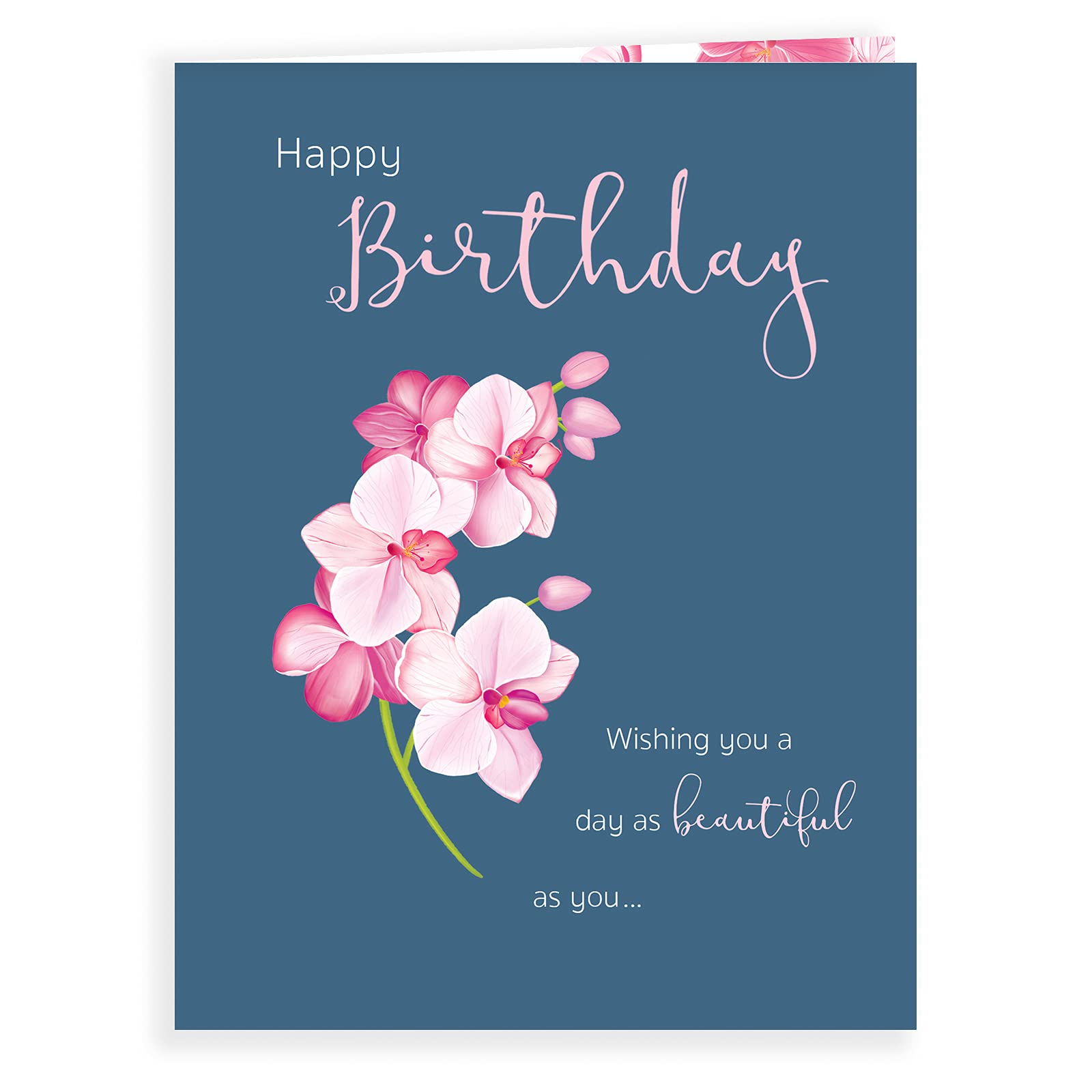 Koko Designs Luxury Beautiful Contemporary Happy Birthday Card - 8 x 6 inches