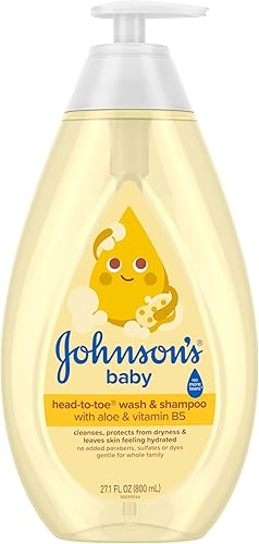 Miniatura 10 de Johnson's Head-To-Toe Gentle Baby Body Wash & Shampoo, Tear-Free, Sulfate-Free & Hypoallergenic Wash & Shampoo for Baby's Sensitive Skin & Hair,