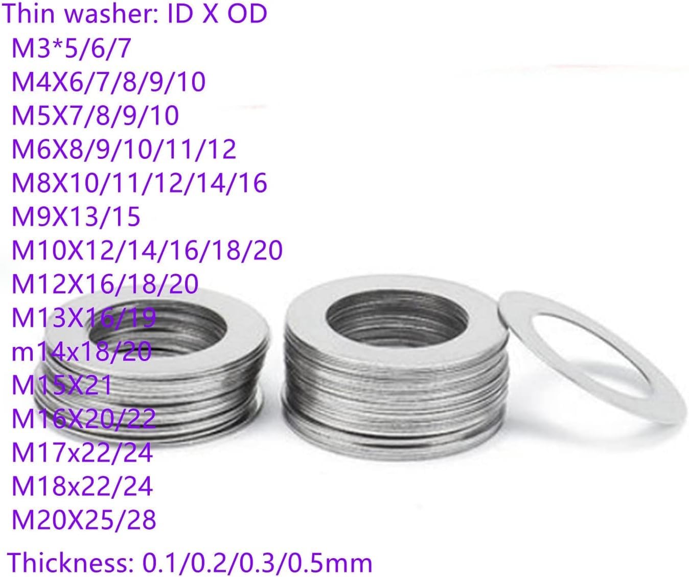 Rondelle 1/2 X 2 100 Rondelle Parafango Extra Spesse In Acciaio Zincato, Diametro 2 Pollici, Foro 1/2 &ndash; Per Lavori Di Fissaggio Guarnizioni Metallo Pesanti