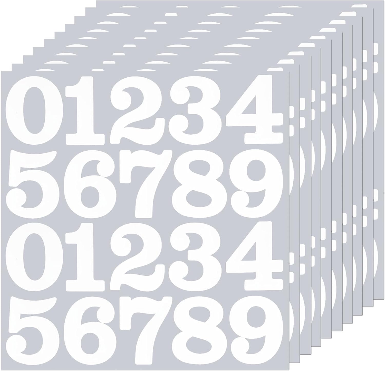 2 Inch Number Stickers for Mailbox, White Waterproof Number Stickers for Organizing, Lockers, Sign, Note, Bins, Storage and More