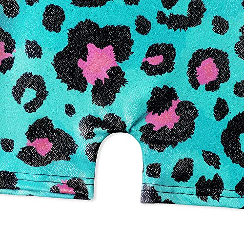 Eqsjiu Leotards For Toddler Girls Gymnastics 4T 4-5T Light Blue Pink Leopard Kids Biketard With Shorts For Dance Sparkly Apparel Outfits Gymnastics Leotards For Girls 4T thumb #4
