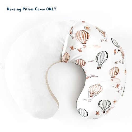 Vista 2 de GRSSDER Funda de Almohada de Lactancia Elástica Minky Removible Fundas de Lactancia para Almohadas de Lactancia Materna, Forro Ultra Suave y Cómodo