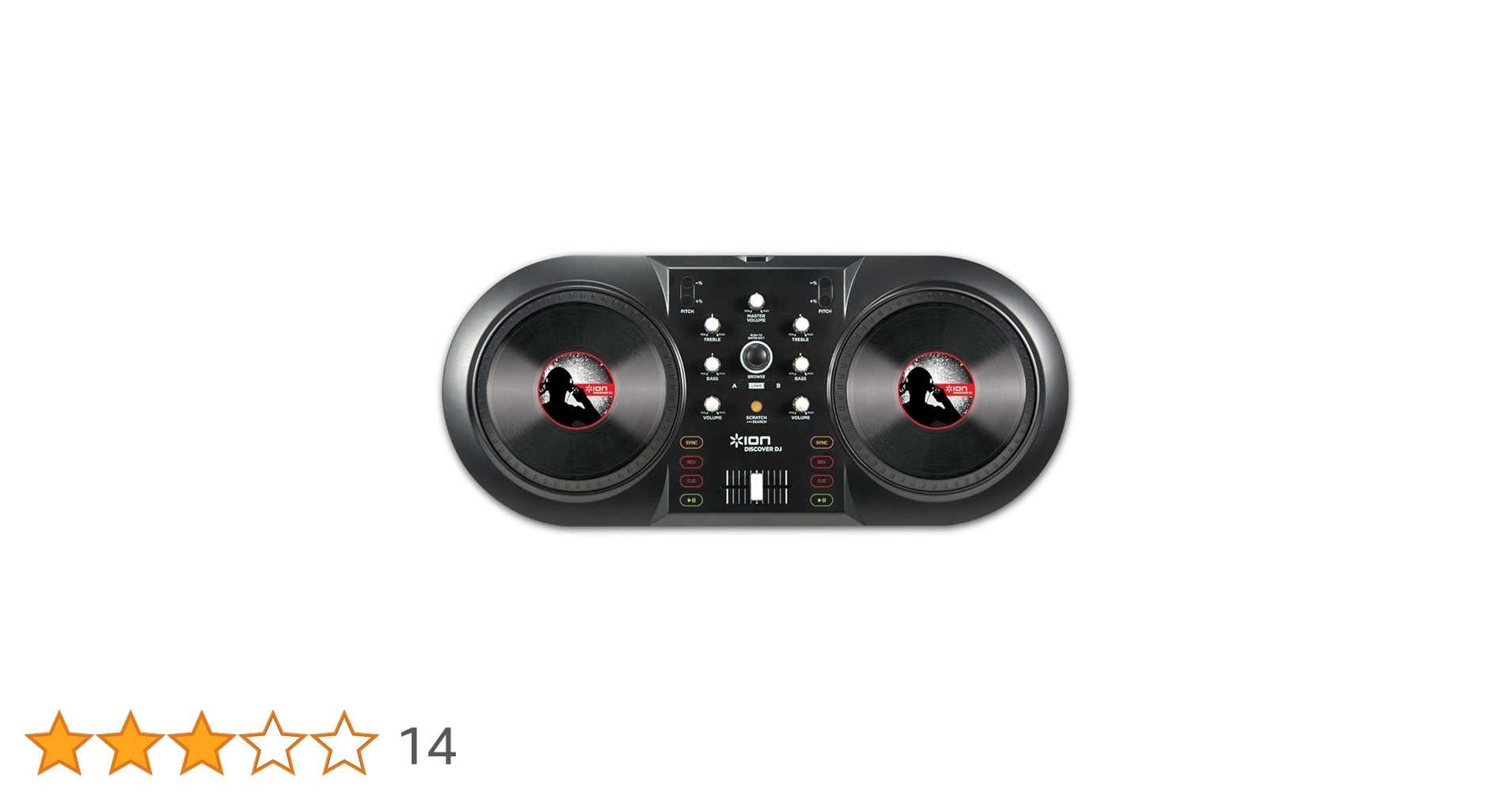 ION Discover DJ PC DJコントローラー DJミキサー 中古 Ion Discover DJ Computer DJ System Dual Turntable USB