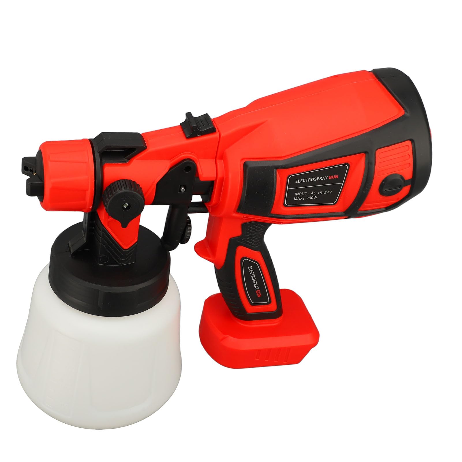 Marhynchus Elektryczny Pistolet do Natryskiwania Farby Bezprzewodowy Pistolet Natryskowy ABS Wysokociśnieniowy 900 Ml Zdejmowana Konstrukcja 30000 Obr./min do Wnętrz Meble ścienne na Zewnątrz