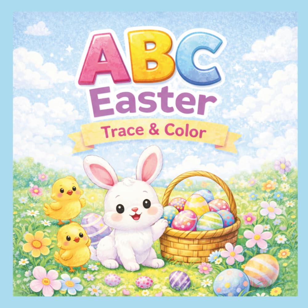 ABC Easter Coloring Book for Kids: A LoveBug Learning Book: Trace & Color Cute Easter Words from A to Z for Toddlers and Preschoolers