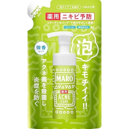 Amazon 医薬部外品 泡洗顔 薬用アクネケア ニキビ予防 グルーヴィーアップルの香り Maro マーロ グルーヴィー 詰め替え用 130ml メンズ Maro マーロ 泡洗顔料 通販