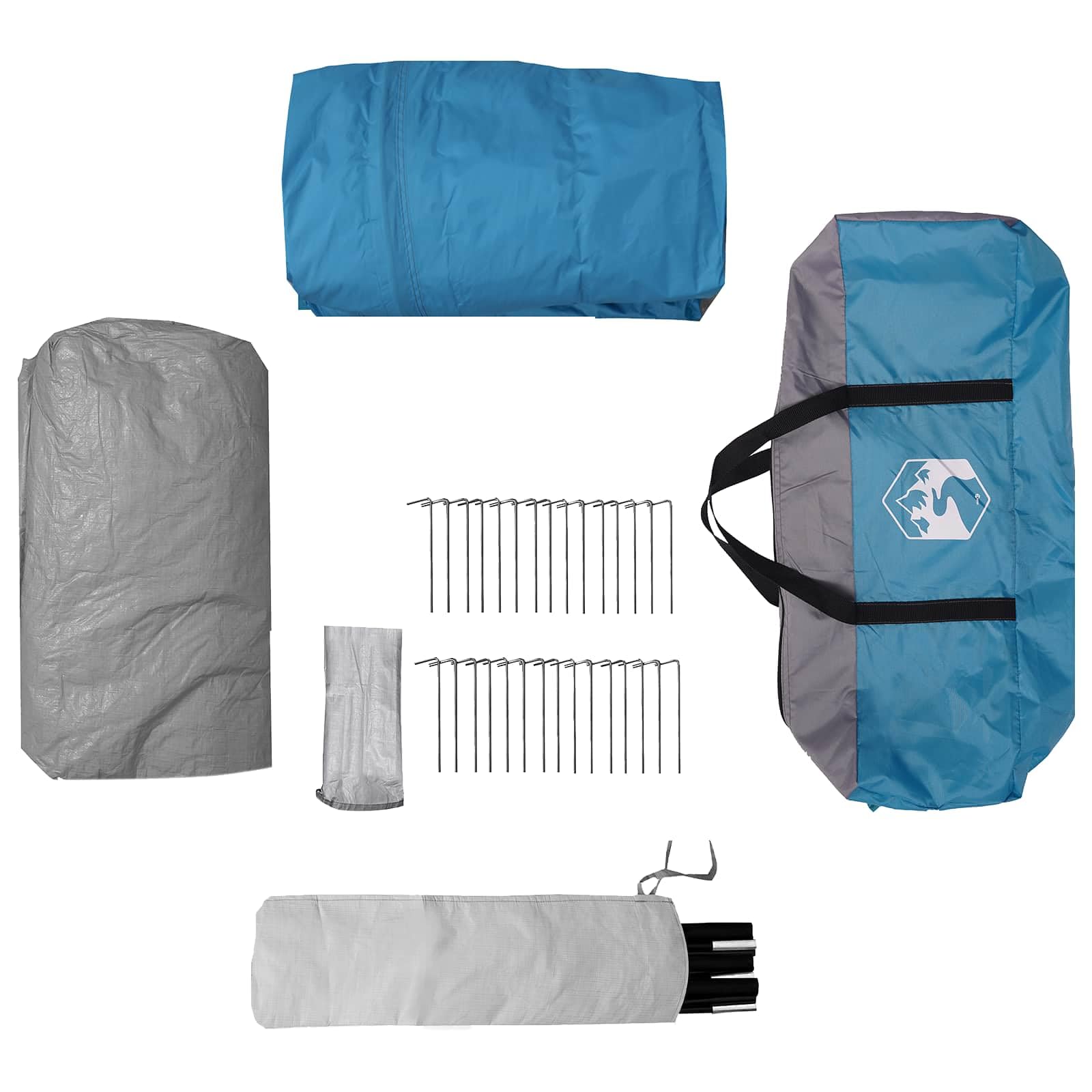 vidaXL Tienda de campaña instantánea con mosca impermeable para 3 personas, instalación rápida