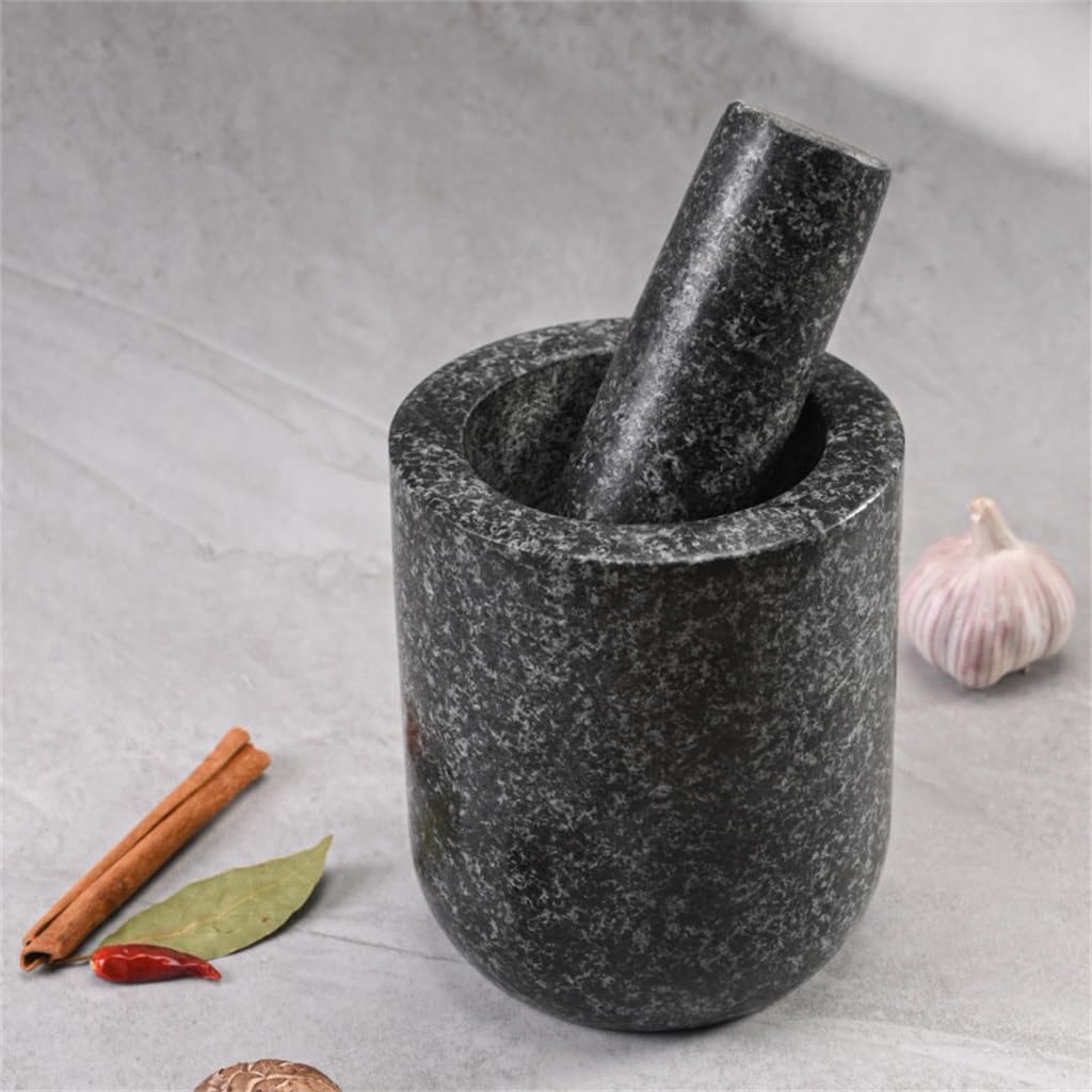 Natural Garlic Mortar Household Grinder Deepen and High Stone Pound Pot Peel Pressure