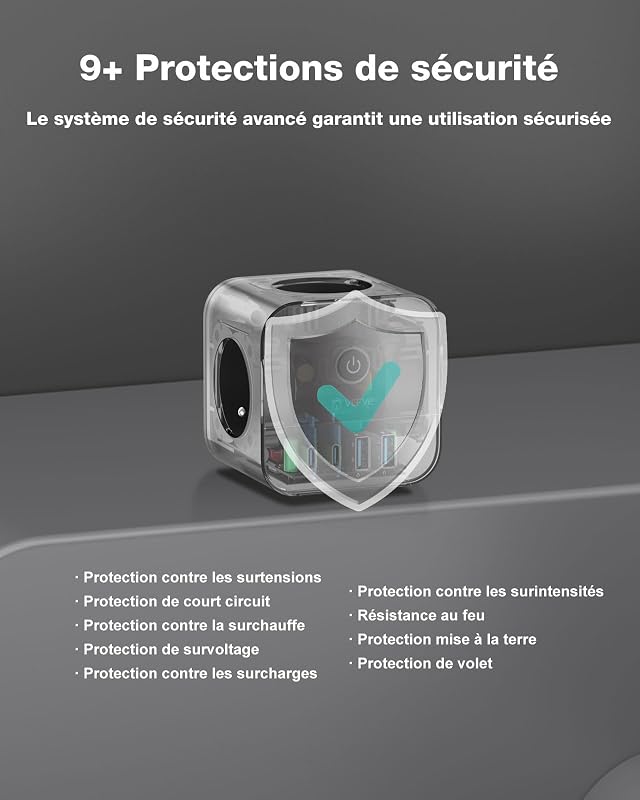 VEFVE 70W USB-C Gyorstöltő Elosztó Kocka 7-in-1 Kapcsolóval - GaN III Technológia - Kompatibilis Laptopokkal, MacBook Pro, iPad, iPhone, Sam