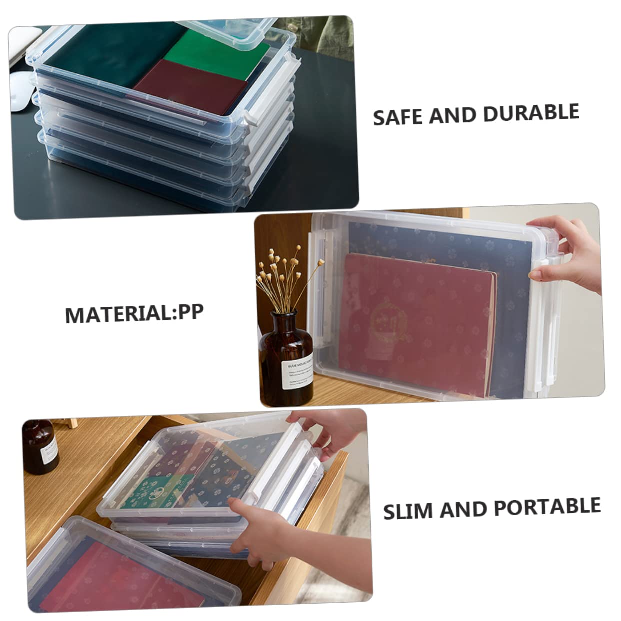 Scatola Archivio Documenti Multistrato in Pp, Organizer File Pratico | Scatola per Documenti Multistrato, Organizer Portatile per Ufficio e Scrivania, per Documenti e Periodici