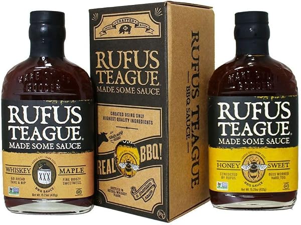 Rufus Teague Sauce BBQ Whiskey Maple 432g – Sauce barbecue sucrée-fumée au sirop d’érable & whiskey – Pour ribs, burgers & BBQ – Cadeau homme gourmet - 5