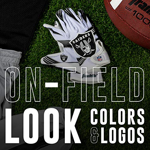 Image of Franklin Sports Youth NFL Football Receiver Gloves - Kids Football Gloves Pair - NFL Team Logos and Silicone Palm