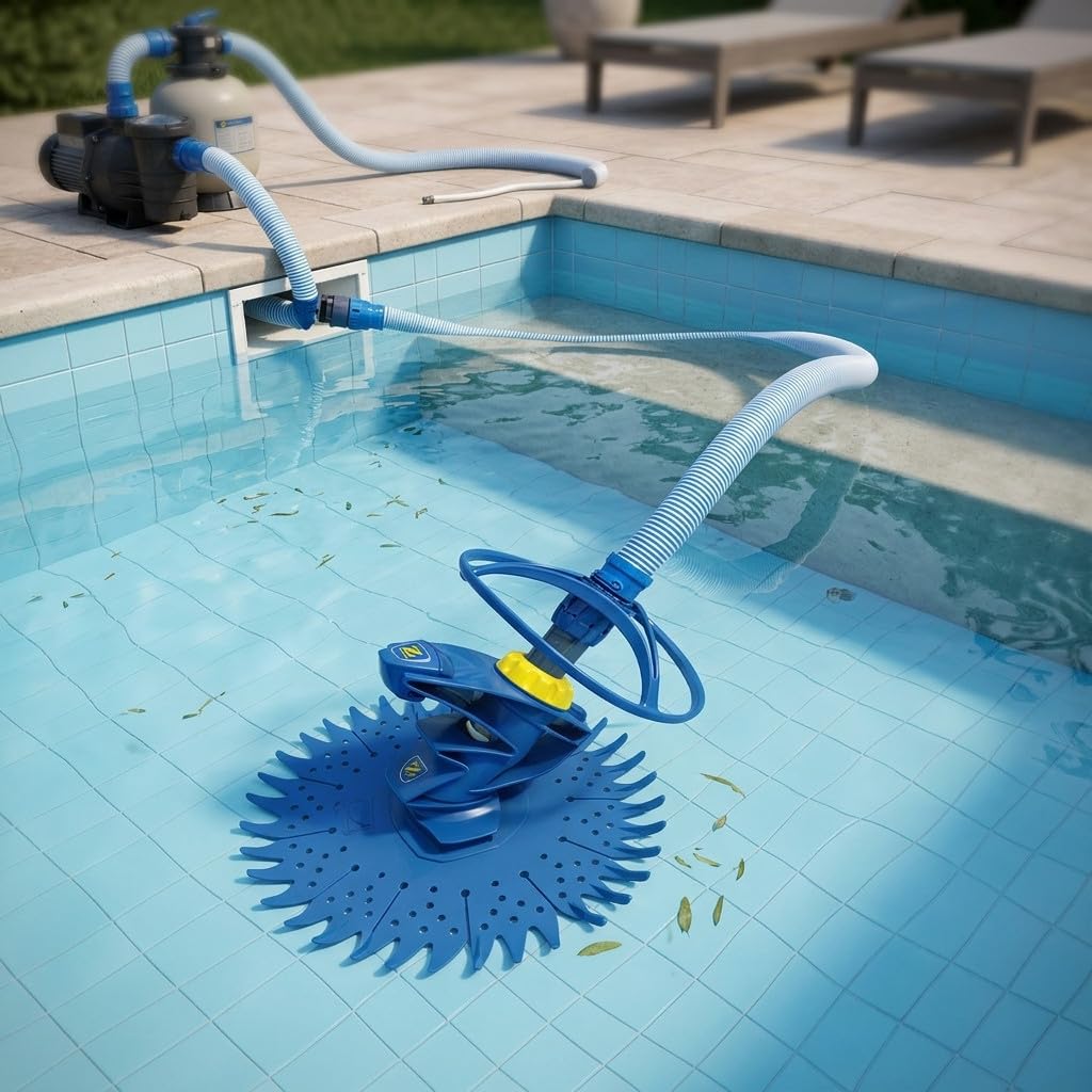 Suinga Limpiafondos Automatico para Piscinas Pequenas | Sistema Hidraulico de Limpieza Eficiente del Fondo | Funcionamiento Autonomo y Facil Manejo | Mantenimiento Rapido