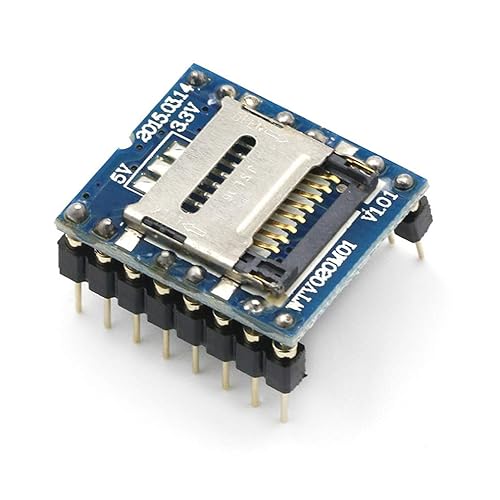 Miniatura 3 de HiLetgo WTV020-SD U Reproductor de audio de disco Módulo de sonido MP3 Módulo de voz con ranura para tarjeta SD UART 232 para Arduino