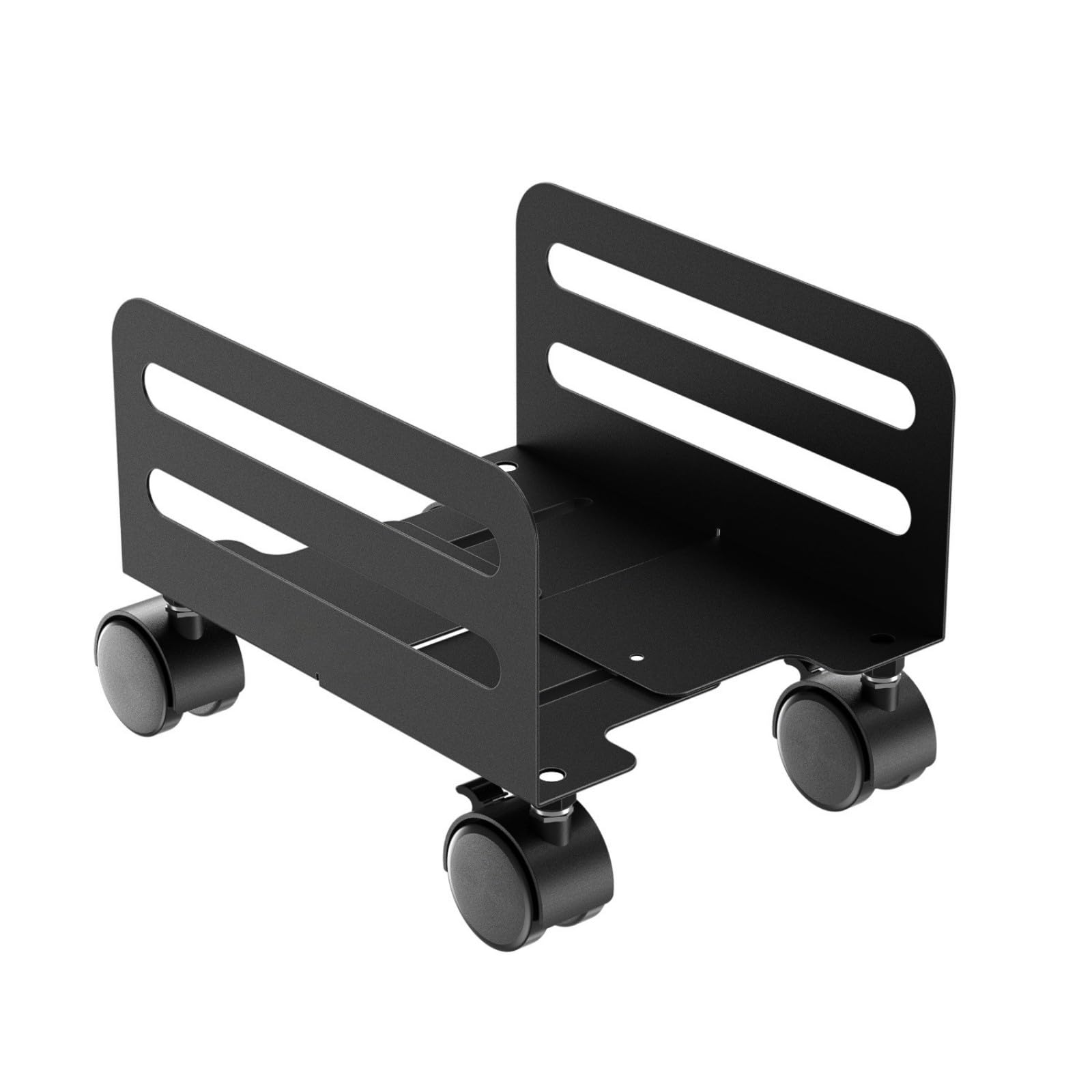 Soporte móvil para CPU, carrito ancho ajustable de acero con ruedas bloqueables para torres de ordenador, soporte móvil para CPU con rueda bloqueable