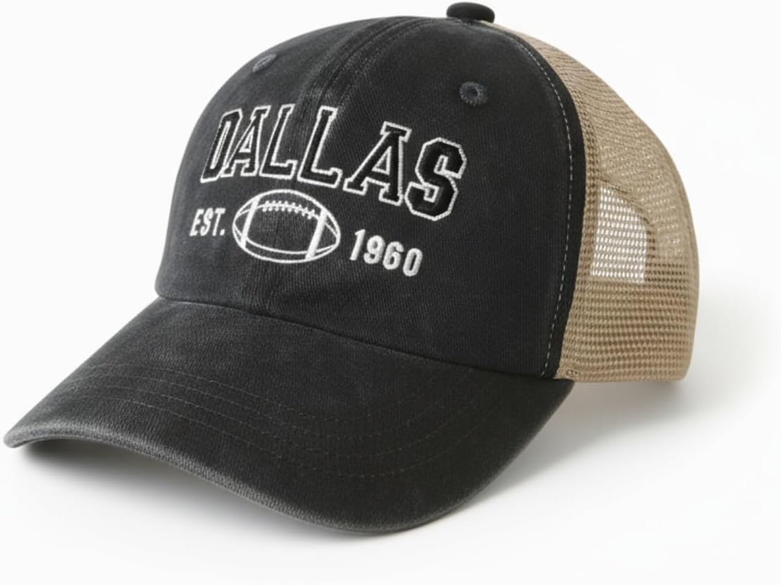 City Football Sports Embroidery Hat Woman Men Adjustable Baseball Cap Hat Trucker Cap Golf Hats for Football Fans Gifts - Image 3