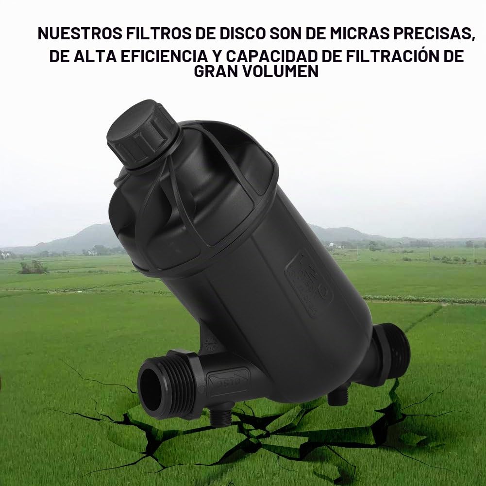 Filtro de Disco de Gran Capacidad, 120 Filtro de Disco de Nivel Mesh / 130 micrones para riego por Goteo Agricultura Jardín de riego de césped