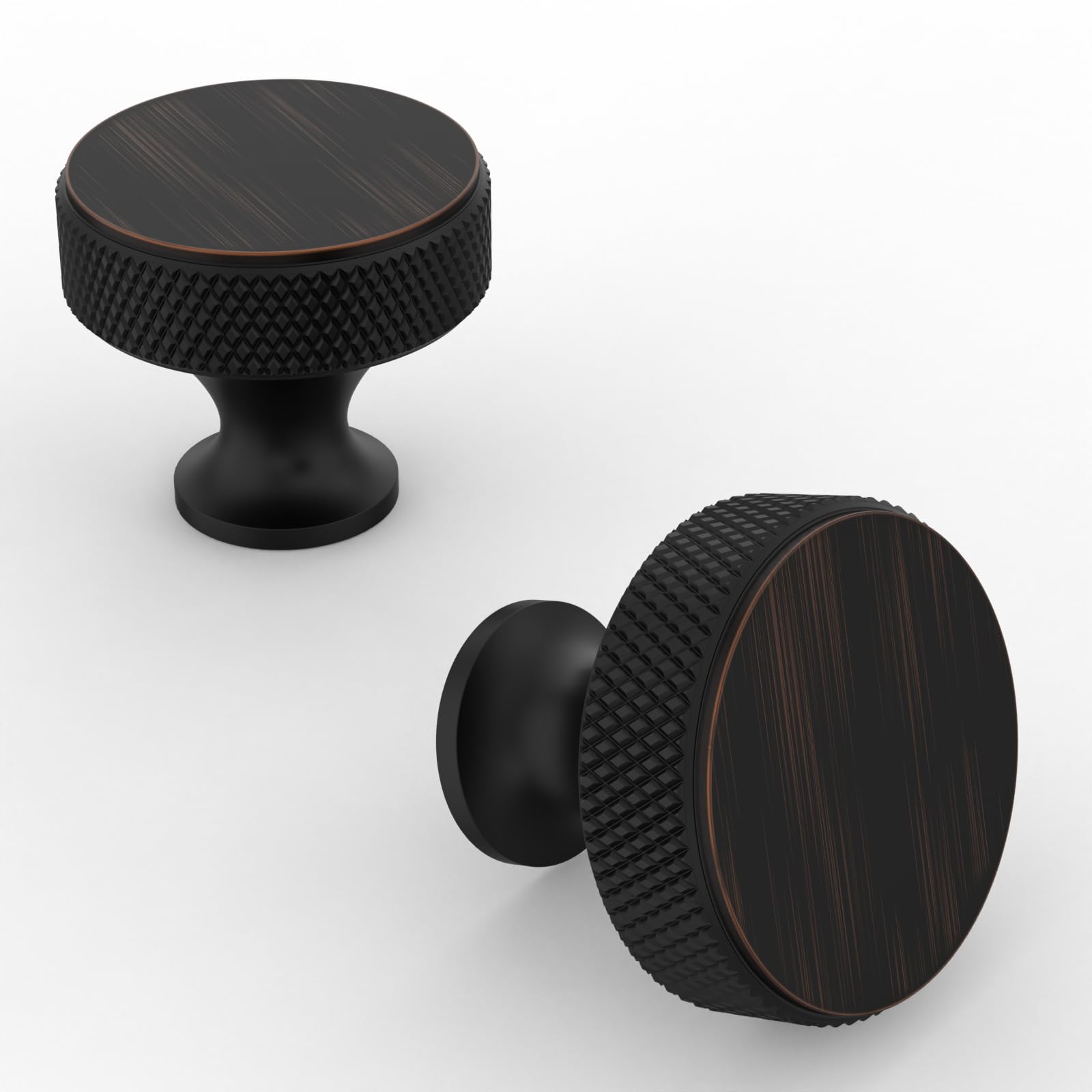 Gold Knurled Cabinet Knobs - 10 Pack -14
