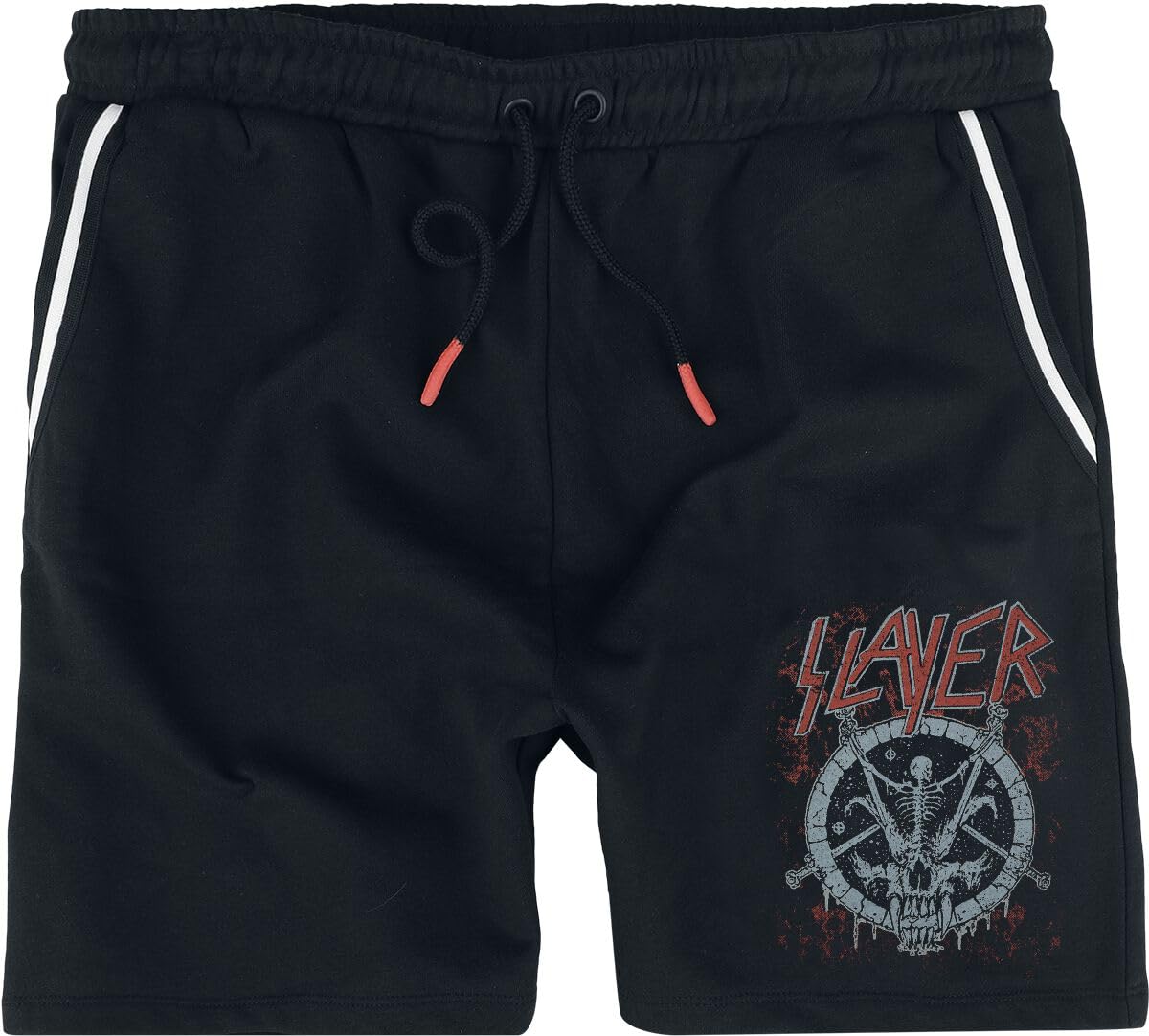 Slayer Circle Homme Short Noir 65% Coton, 35% Polyester Confortable