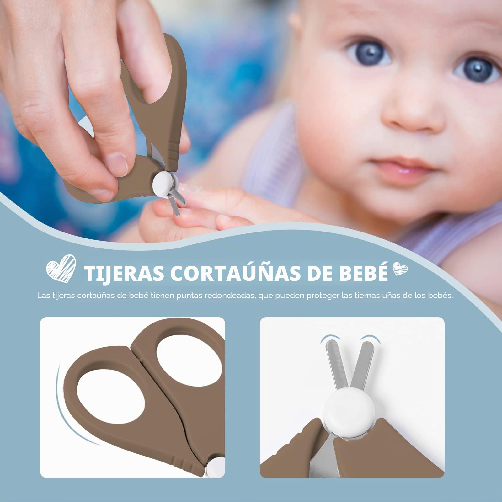 Juego de cortauñas para recién nacidos,Kit de uñas infantiles para regalo de padres primerizos