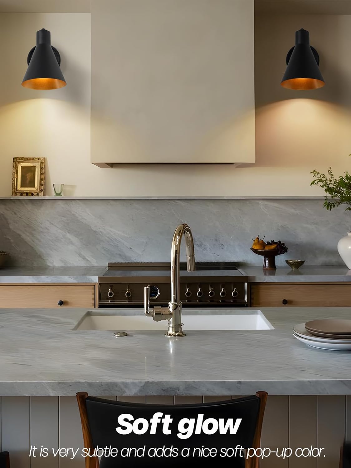 Wall Sconces Set of Two,Black Wall Sconce with Dimmable Switch Modern Bathroom Vanity Light with Metal Lampshade Adjustable Bedside Sconce Light for Bedroom Living Room Hallway Hardwired