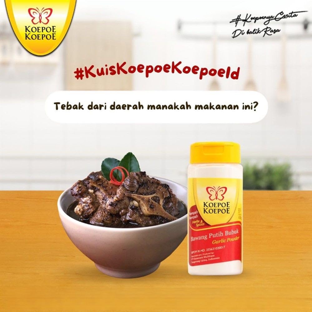 Koepoe Koepoe, Rempah Rempah series, Bawang Putih Bubuk Garlic Powder, 64g (Pack of 1)