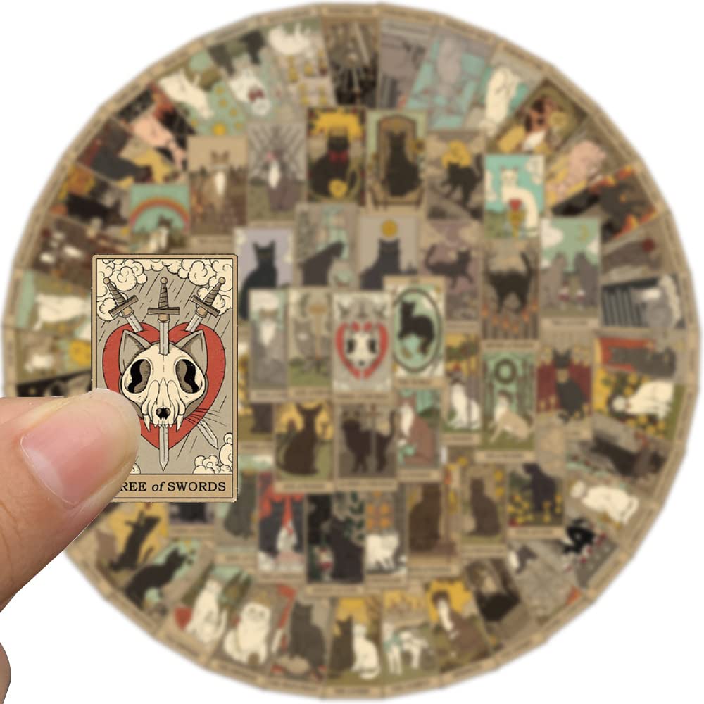 62 Stück Tarot & Ästhetik Aufkleber – Wasserdichte Vinyl-Sticker Für Laptop, Flasche & Skateboard