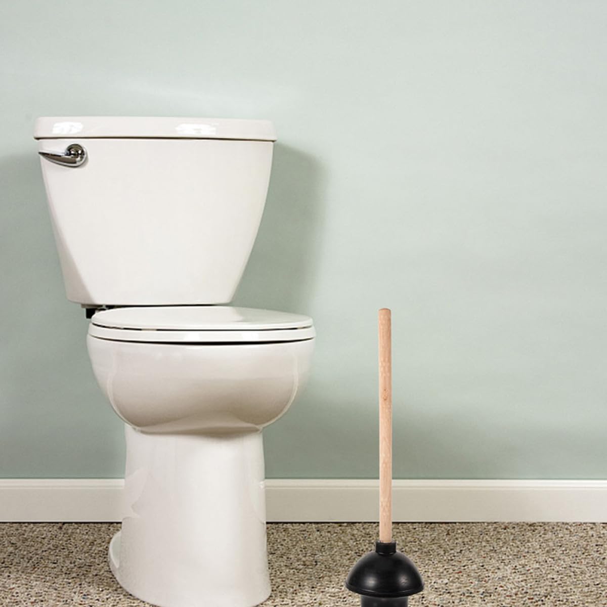 NOLITOY 2 Stück pack Toilettenpömpel mit Holzgriff Kleiner Abflussreiniger für Badezimmer Robustes Wc Zubehör gegen Verstopfungen