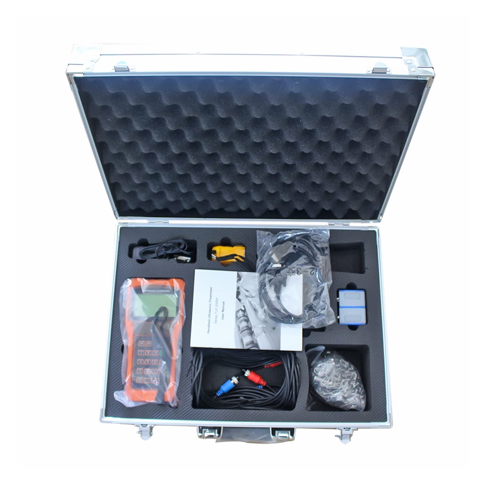 Débitmètre à turbine TUF-200H Mât de débit TS-2 / TM-1 / TL-1 Capteur de serrage du transducteur Portable Liquide numérique Liquide Ultrasonic Metter Manomètre de haute précision pour liquide ( Color