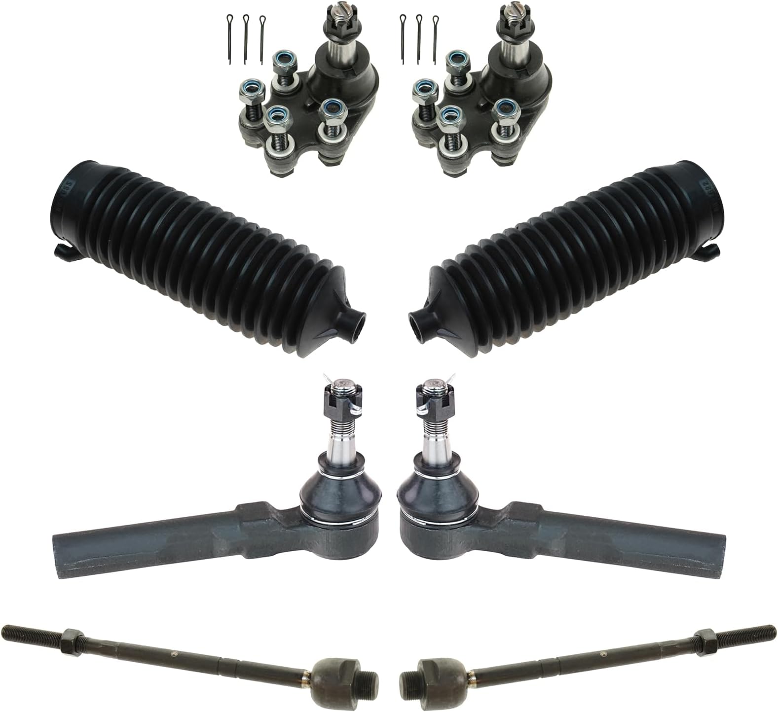 TRQ Front Steering & Suspension Kit Compatible with 1999-2006 Chevrolet Silverado 1500 2007 Silverado 1500 Classic GMC Sierra 1500 Sierra 1500 Classic