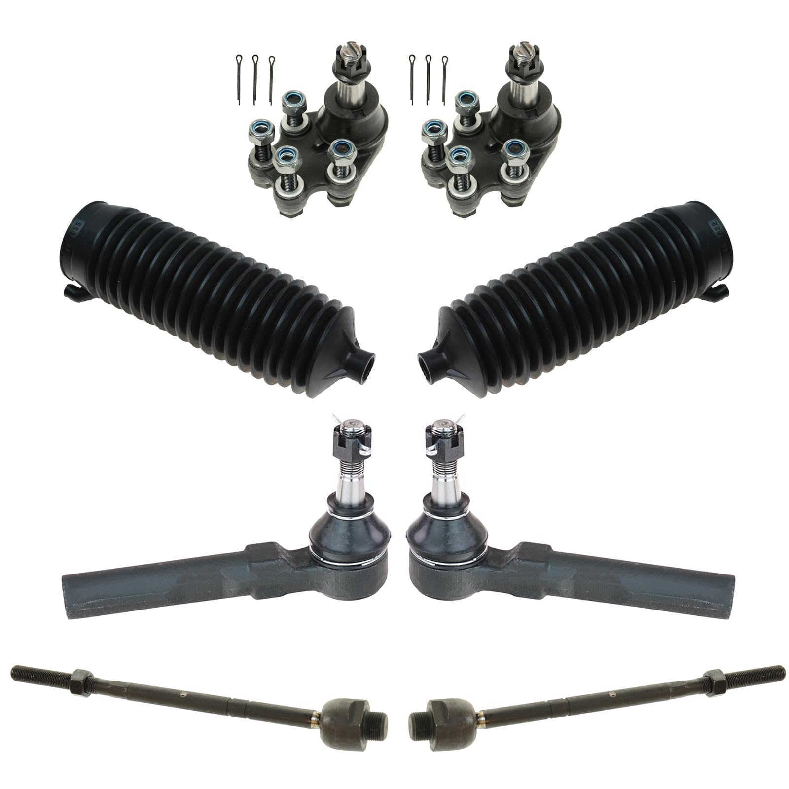 TRQ Front Steering & Suspension Kit Compatible with 1999-2006 Chevrolet Silverado 1500 2007 Silverado 1500 Classic GMC Sierra 1500 Sierra 1500 Classic