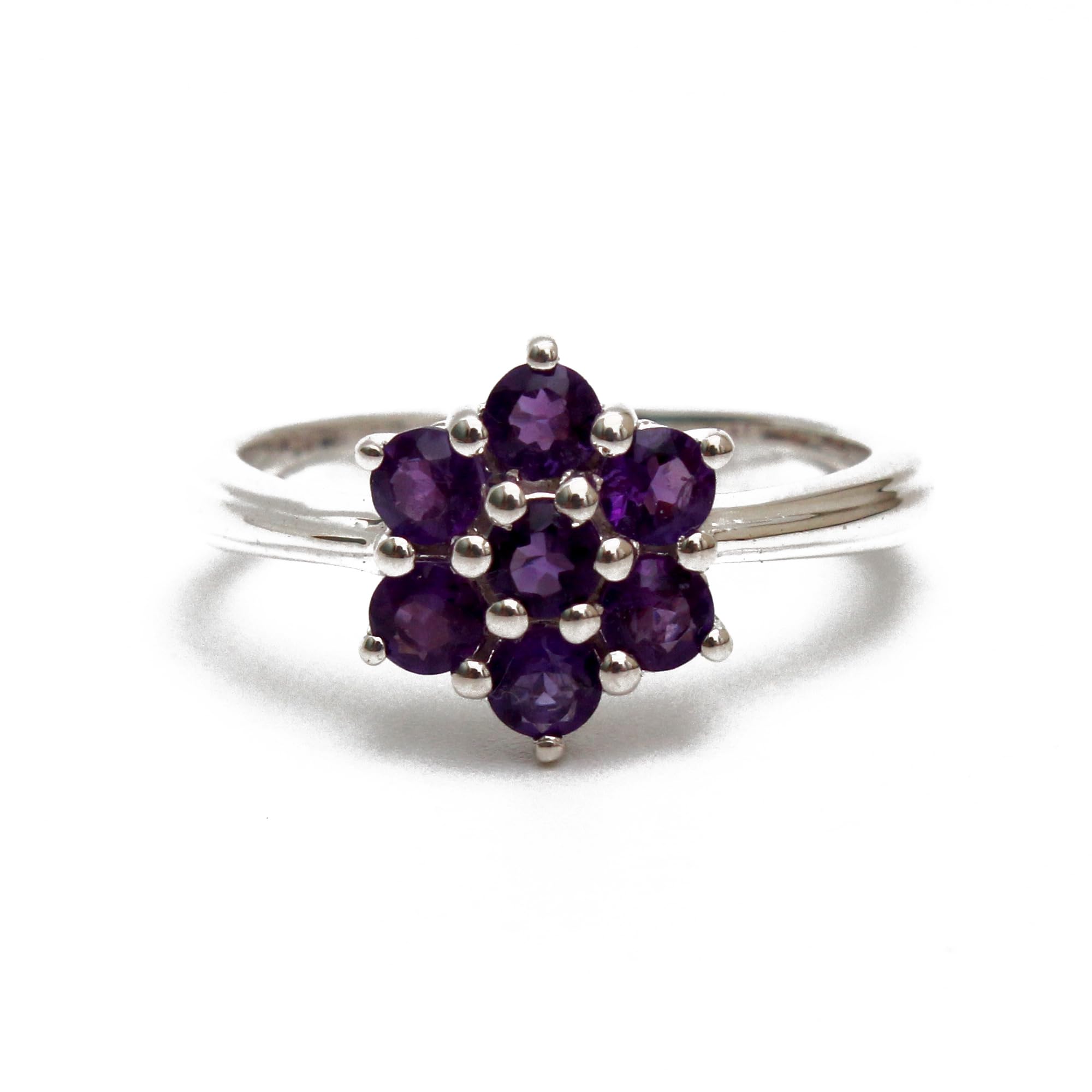 Hiflyer Jewels Natural Purple Amethyst Gemstone Ring Floral Design Ring 925 Sterling Silver Ring Designer Jewelry Gift For Women and Girls (14) (B0C7H1SVHV) Amazon Price History, Amazon Price Tracker