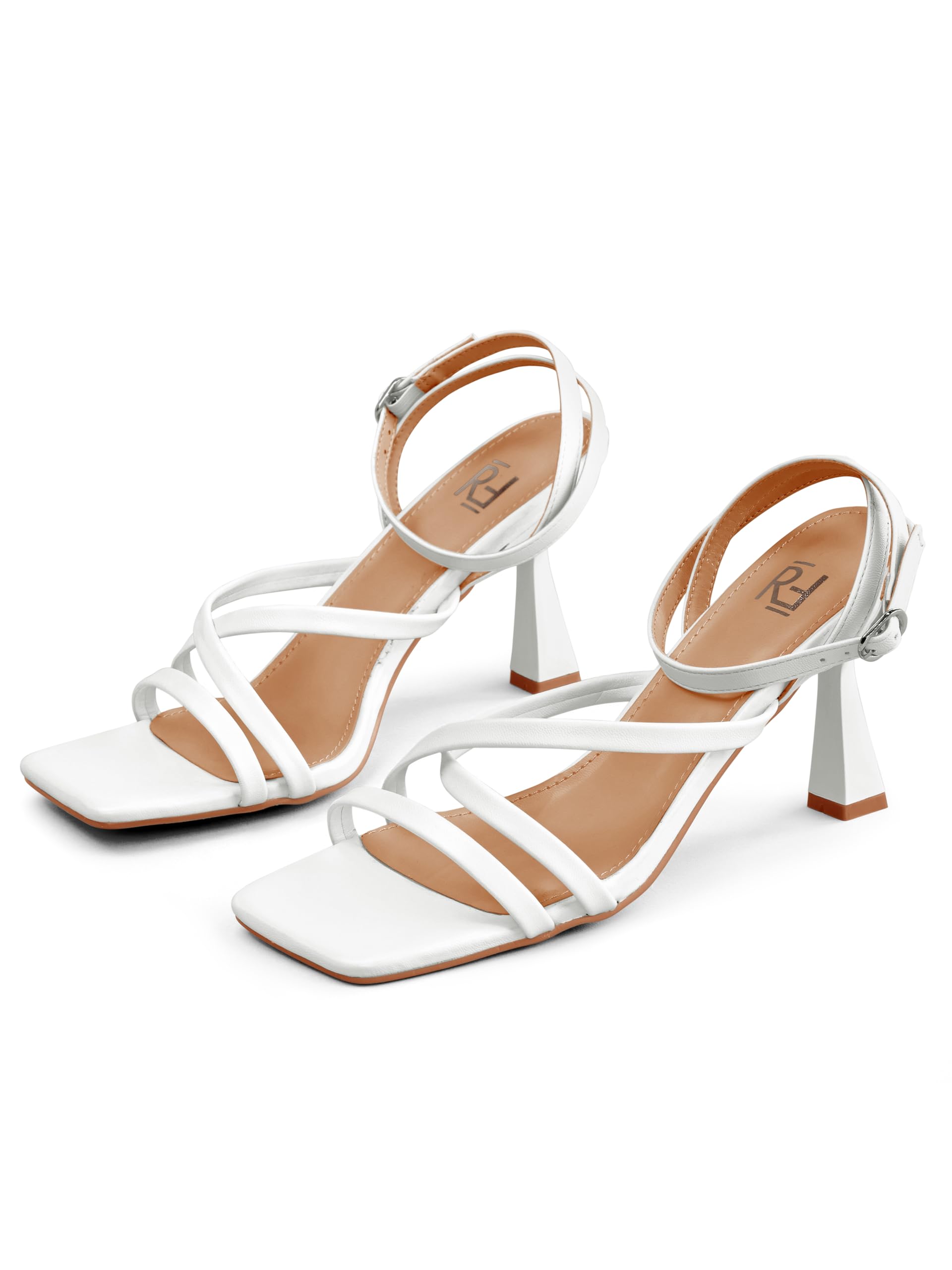 Sandali Donna con Tacco, Nero/Argento/Marrone/Fucsia/Serpente/Bianche 8.5 cm Tacco a spillo, Sandali donna alti, Ecopelle, 2681L-1-A-3