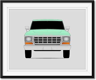 Ford F-100 (1978-1979) 6th Generation Inspired Poster Print Wall Art Decor Handmade (Unframed)