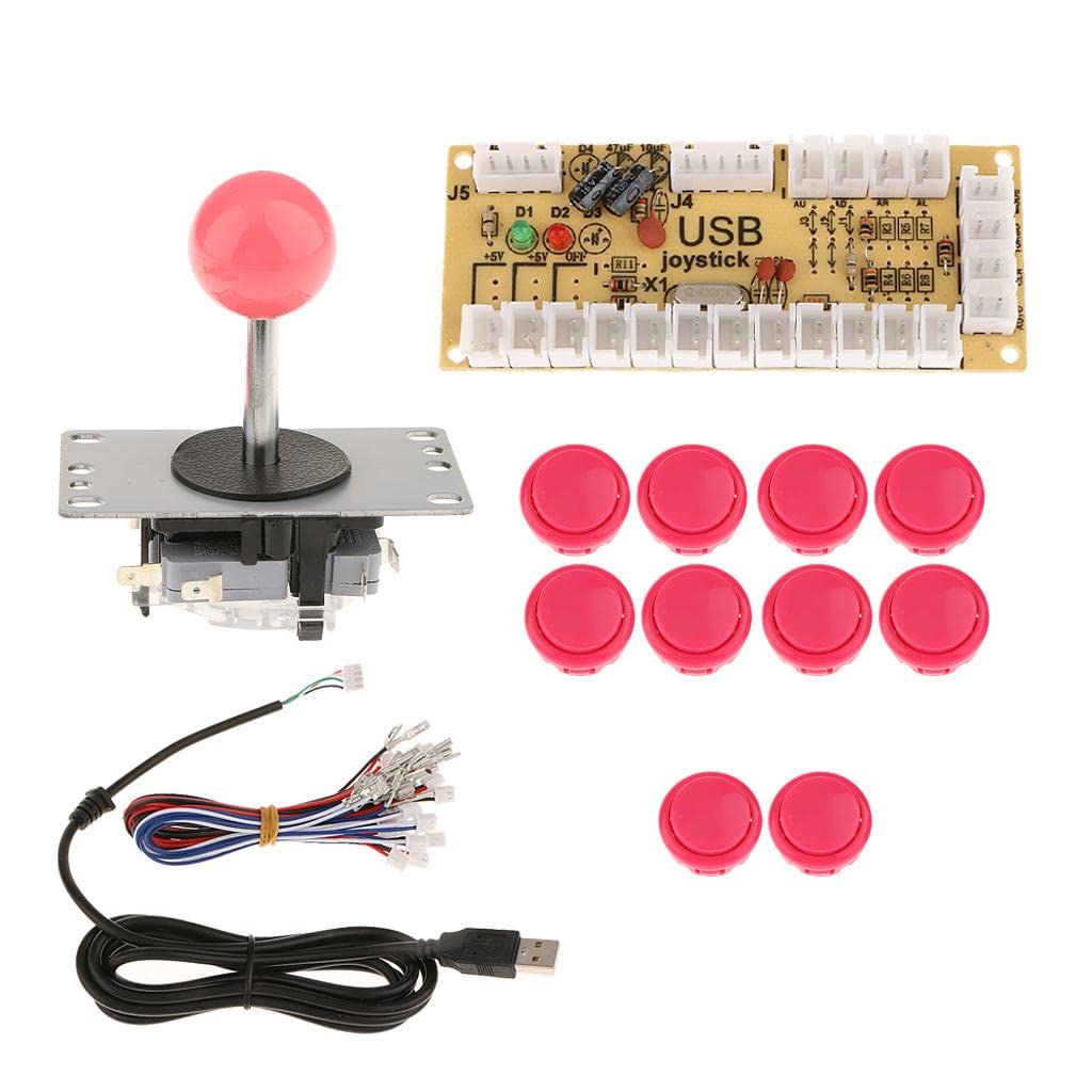 MERISHOPP® Zero Delay USB Encoder Board PC Controller Joystick DIY Kits for Arcade Game Pink (B0D356FX3W) Amazon Price History, Amazon Price Tracker