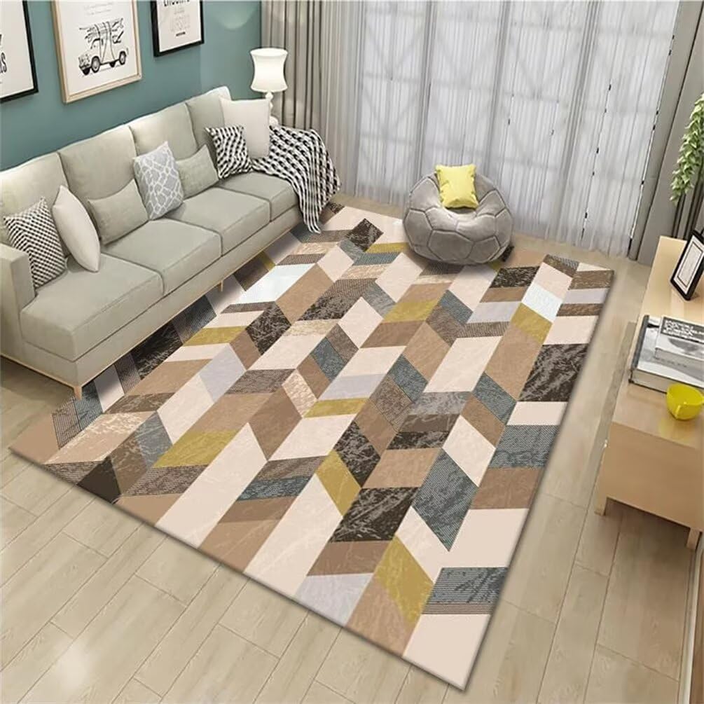 Tapis long couloir de salon moderne marron pour réchauffer l'ambiance de votre balcon abrité