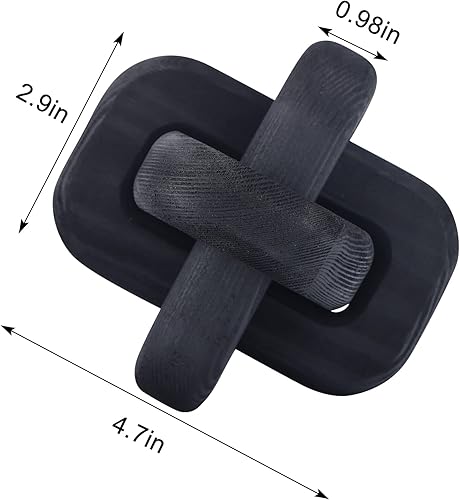 Miniatura 3 de Nudo de madera negro bohemio decoración tallada a mano nudo negro mesa auxiliar decoración adecuada para el hogar moderno, dormitorio, sala de