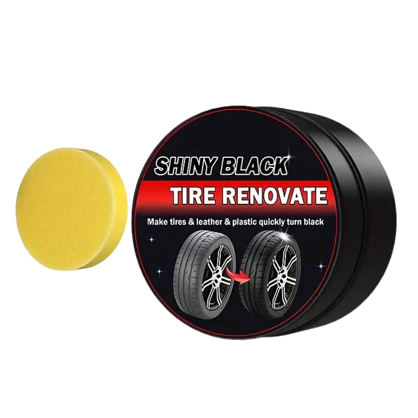 Generisch Leather Repair Cream, Professional Restorer Conditioner, Car Interior with Sponge, Multisurface Protection Shine, Vehicle Dashboard Care for Tire Seat and Restoration Maintenance