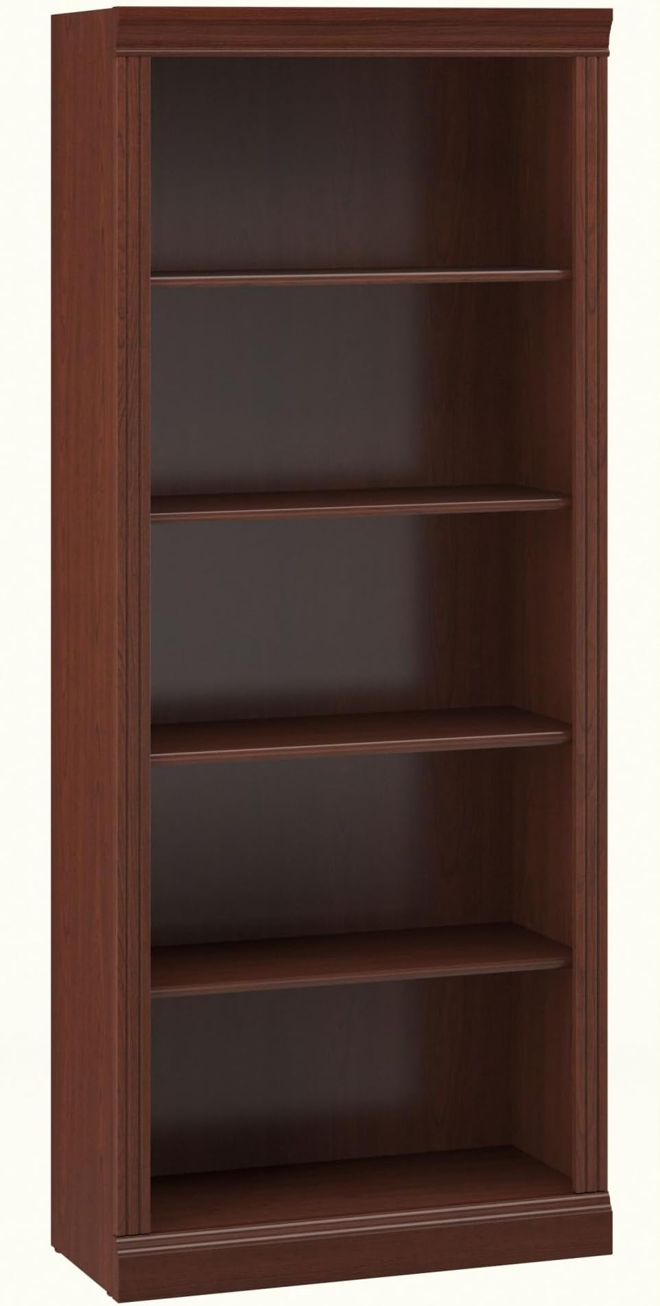 Bush Furniture Saratoga 5 Shelf Bookcase in Harvest Cherry