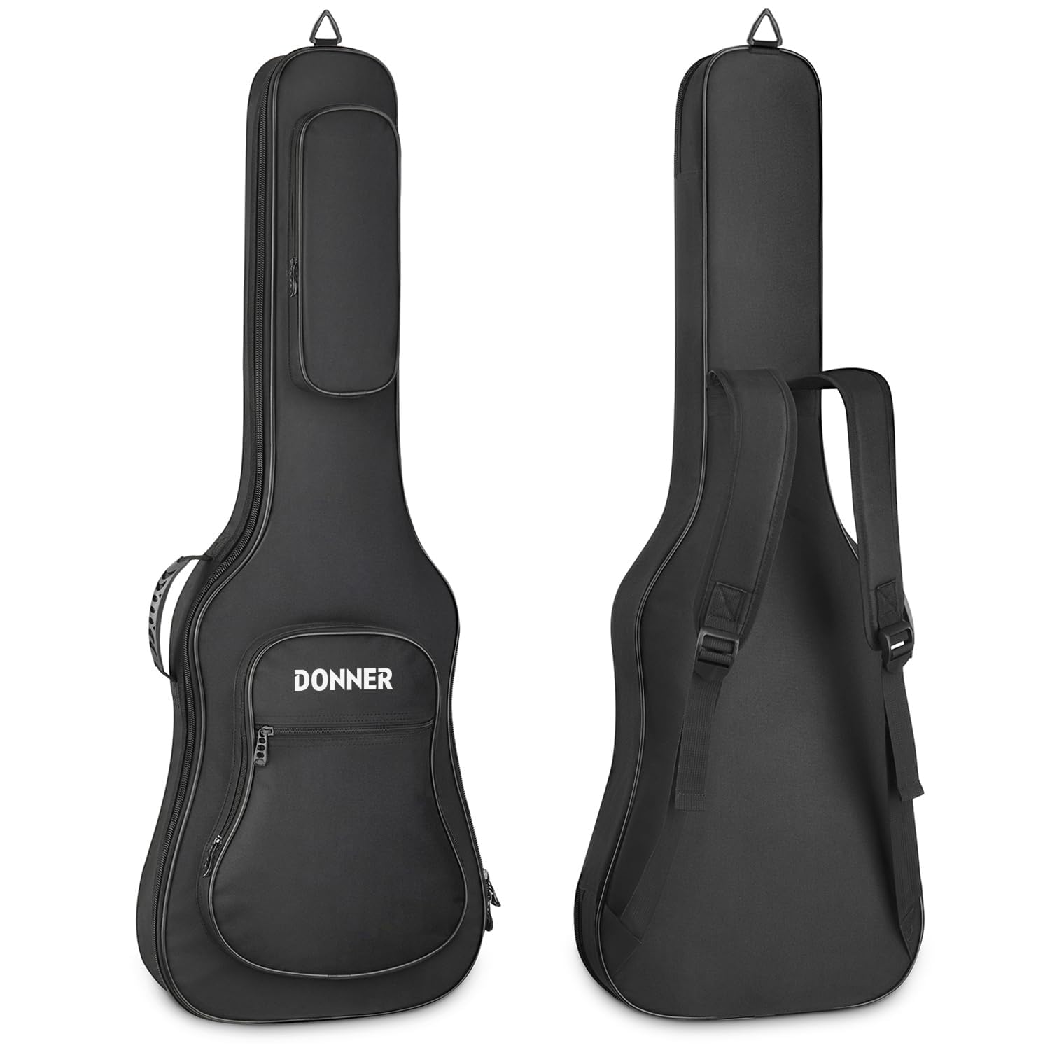 Donner E-Gitarrentasche 39 Zoll Gig Bag, 10mm Dicke, wasserdichtes Vlies, Rucksack, Schwarz