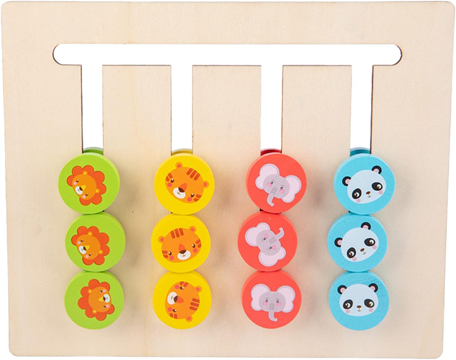 Montessori Learning Toys Slide Puzzle Color & Shape