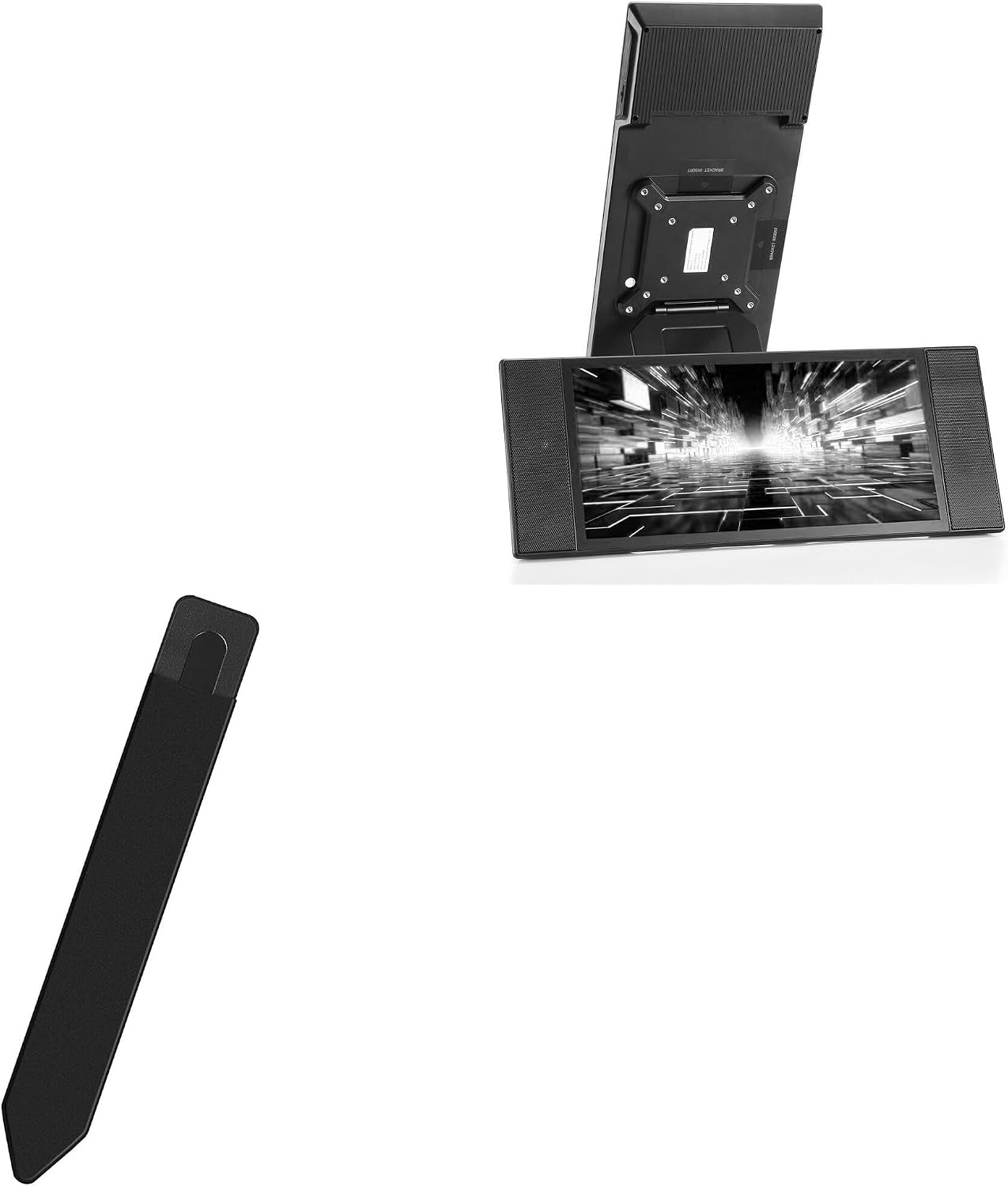 BoxWave Stylus Pouch Compatible with JoyReal Portable Touchscreen Monitor for Laptop (12.3 in) - Stylus PortaPouch, Pen Stylii Holder Carrier Portable Self-Adhesive - Jet Black