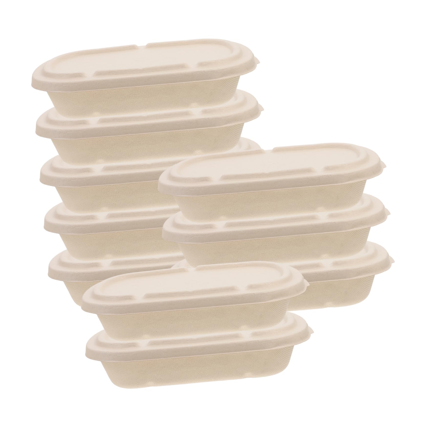 COLLBATH Scatole per Alimenti in Polpa di Cellulosa 850ml, Monouso, 25 Set, per Insalate e Pasti da Asporto, Mantiene Cibo Fresco e Sicuro